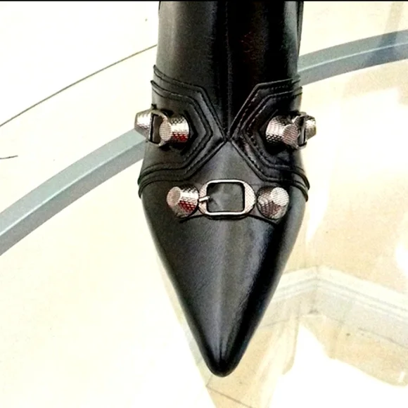 SALE🎁Brand New🎁FREE GIFT INCLUDED🎁 High Knee Heels Boots Zippers Tassel Metal - Picture 8 of 11